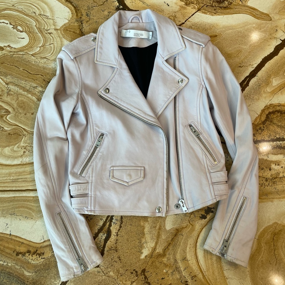 IRO leather jacket, lavender/lilac, size 38, like new! 💜